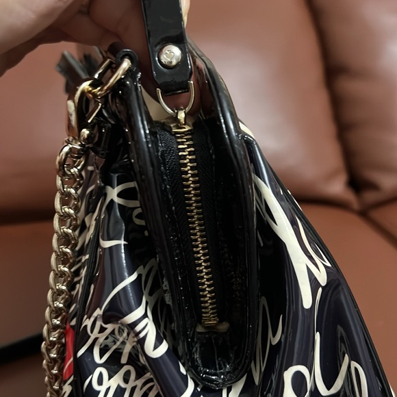 KATE SPADE NY OOH LA LA LIZZIE HANDBAG LADY JAMES BLACK PATENT LEATHER-PRISTINE - Picture 9 of 15